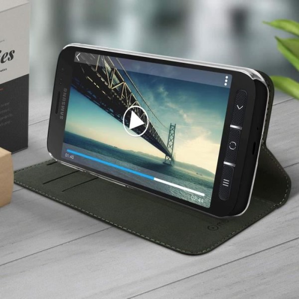MUVIT Edition Folio Stand Svart: Samsung Galaxy XCover 4S