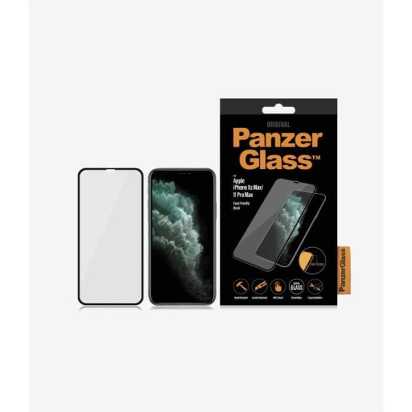 PANZERGLASS - PanzerGlass Apple iPhone Xs Max-11 Pro Max Fodral Vänligt, Svart