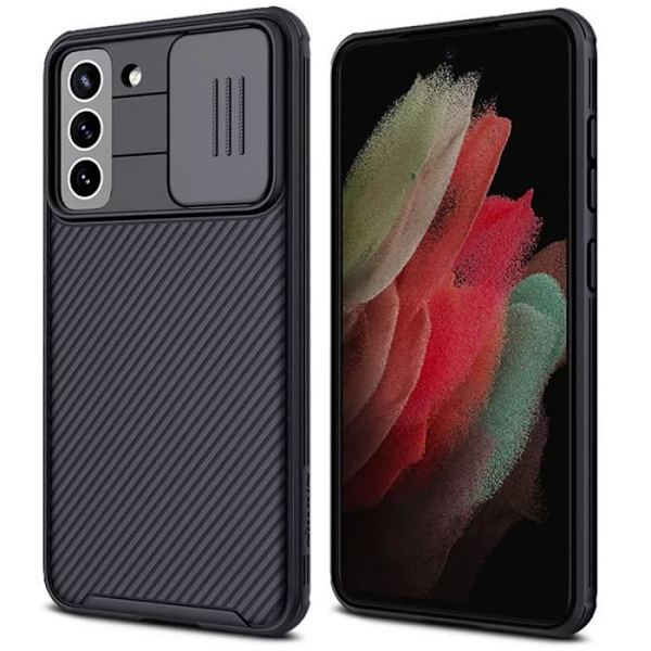 Bakcover - NILLKIN - Galaxy S21 FE - Ekologisk polykarbonat - Skjutlock - Svart Svart