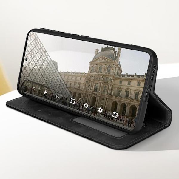 Etui til Xiaomi Poco X6 Pro tegnebogsstativ Mosaikmønster sort Svart