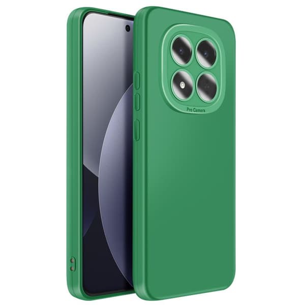 Silicone Cover til Redmi Note 15 Pro Plus med Forstærkning til Kamerablok Grøn Grön