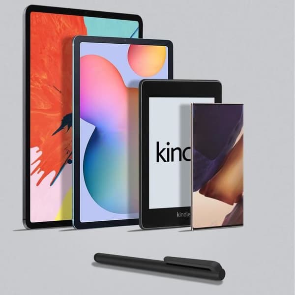 Touch Screen Stylus - AVIZAR - Universal - Blød spids - Integreret klips - Sort