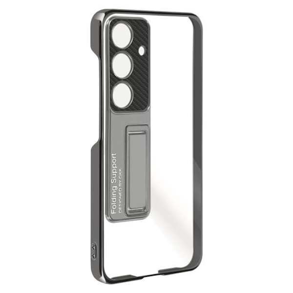 Taske til Samsung S24 Hard Back Soft Contour med Kickstand Support Sølv Grå