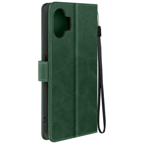 Fodral för Nothing Phone 2 - AVIZAR - Handledsrem Flip Wallet Support - Grön - Syntet - Unisex Grön