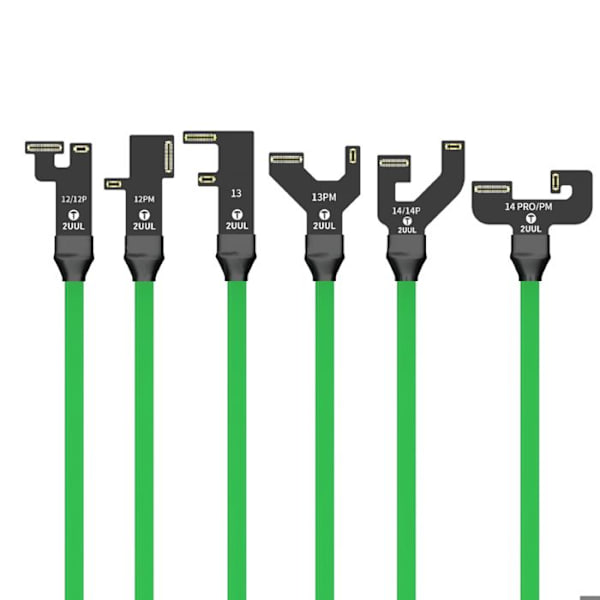 Startstrømkabler til iPhone 12 til 16 med FPC 2UUL stik i sort