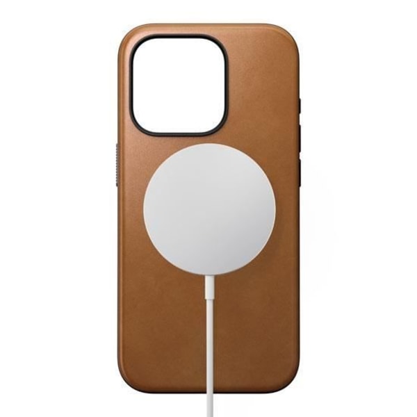 Nomad Coque Modern Læder Taske til iPhone 15 Pro English Tan