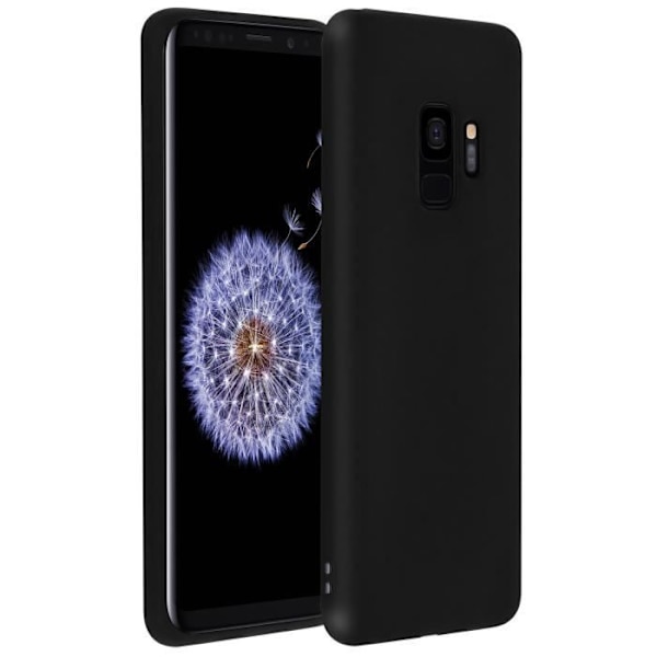 Baksida - Samsung - Galaxy S9 - Silikon gel - Repeller - Matt svart matte svart