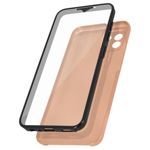 AVIZAR fuldt etui til Samsung Galaxy A03 - Champagne pink - Blødt og hårdt - 360° beskyttelse Champagne rosa