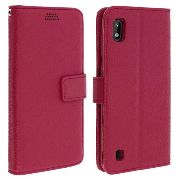 Samsung Galaxy A10 Cover - AVIZAR - Plånboksfodral - Eco-läder - Videostöd - Kortfack Rosa Rosa