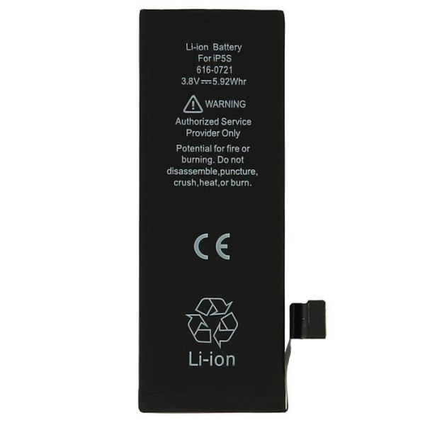 Sisäinen akku iPhone 5S 1560 mAh Lithium-ION Korvaa APN 616-0721 mustan