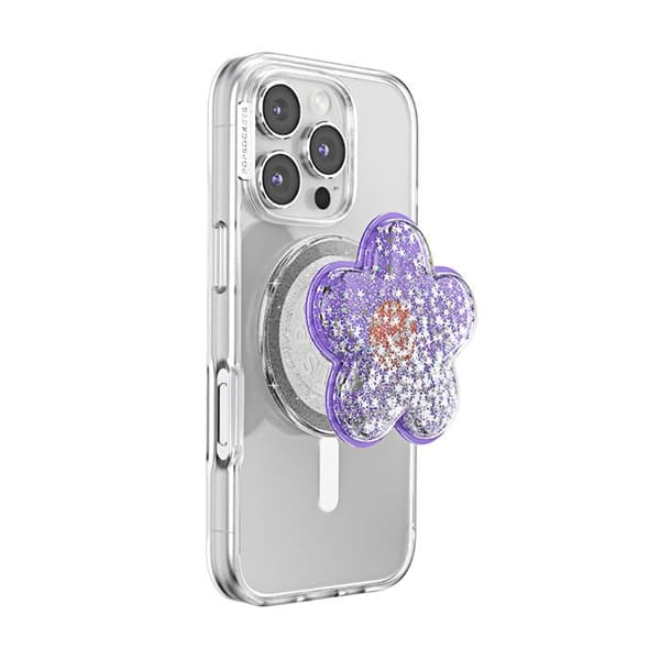 Support Smartphone PopGrip Premium MagSafe Glitrende Stjerne PopSockets Lavendel Violett