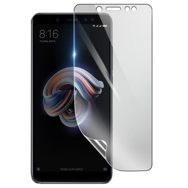 Näytönsuoja - 3MK - Xiaomi Redmi Note 5 - Iskunkestävä Hydrogeeli - Läpinäkyvä - Naarmuuntumaton Transparent