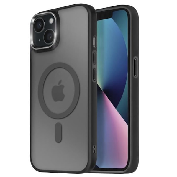 MagSafe-kuori iPhone 13 Matta Hionta Musta Reuna Svart