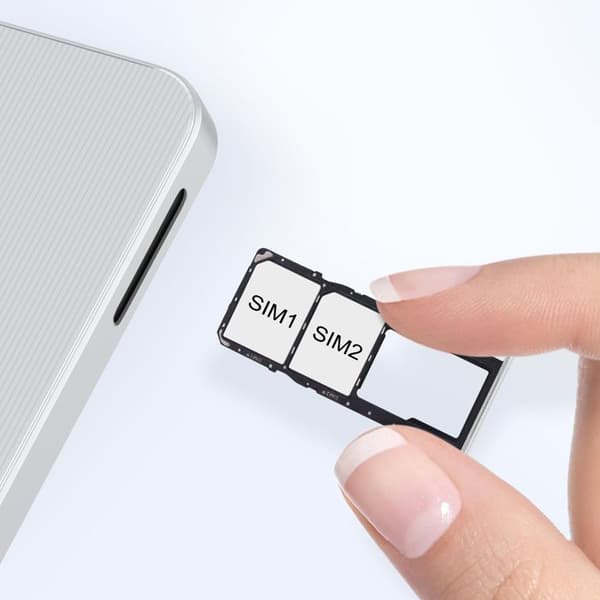 SIM kort skuffe - AVIZAR - Galaxy A06 - Dobbelt SIM - Micro SD - Hvid farve Vit