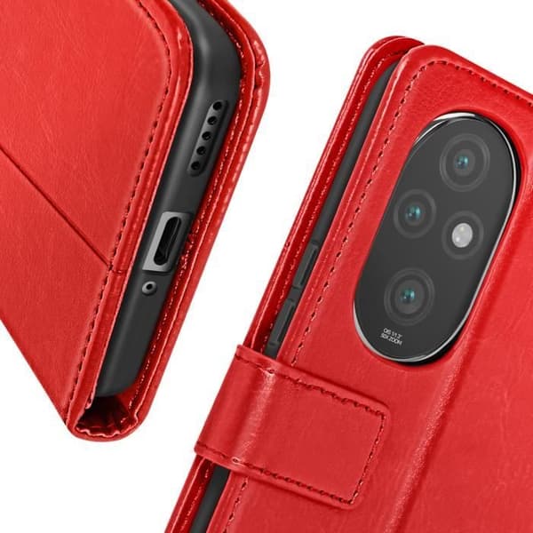 Flip Case - AVIZAR - Honor 200 Pro - Punainen - Videotukilompakko Röd