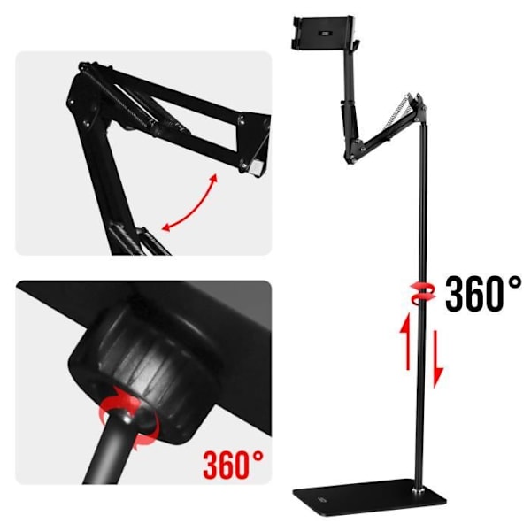 XO Multi-Angle Justerbar Arm Skrivbordsstöd Svart Svart