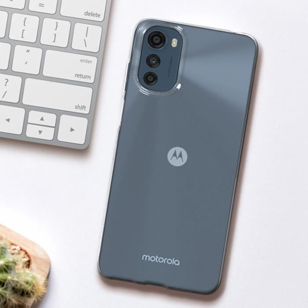 AVIZAR Mjukt skyddsfodral för Motorola Moto E32 - Genomskinlig - Tunt 0,3 mm Transparent