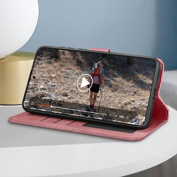 Kotelo Xiaomi 14T:lle - AVIZAR - Lompakon kansi ja videotuki - Vaaleanpunainen - Puolijäykkä - Sekoitettu Rosa