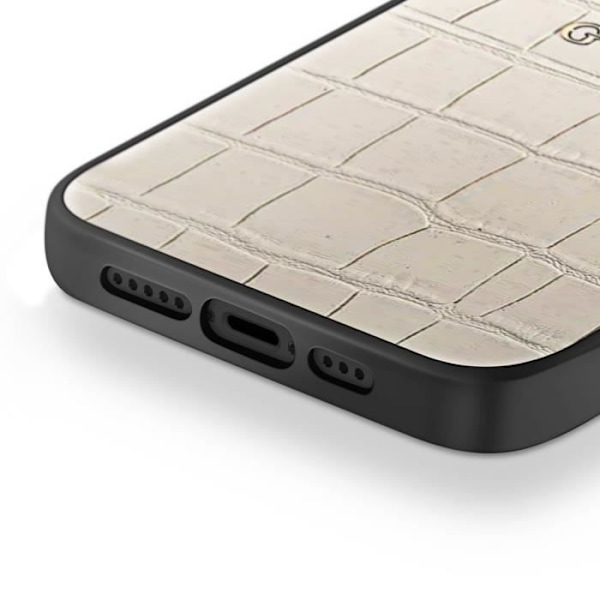 Coque iPhone 13 Pro Iskunkestävä Kroko Elegantti Guess Beige Beige