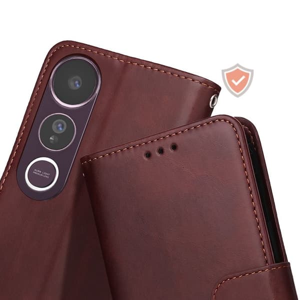 Pungetui til Vivo V50 Lite med Støtte og Håndledsrem Brun brun