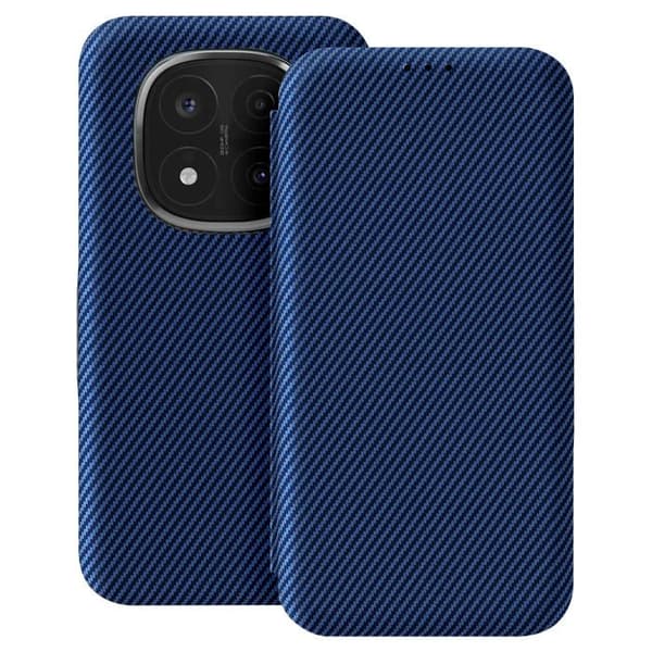 Kolfiberfodral AVIZAR för Redmi Note 14 Pro och 14 Pro Plus med kortfack Blå
