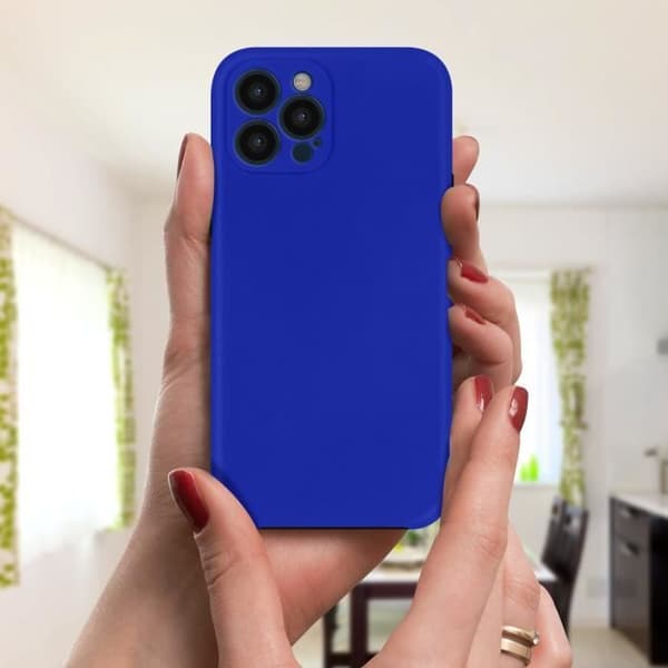 Coque - Apple - iPhone 12 Pro Max - Hårdt Bagbeskyttelse - Blød Foran - Blå Blå