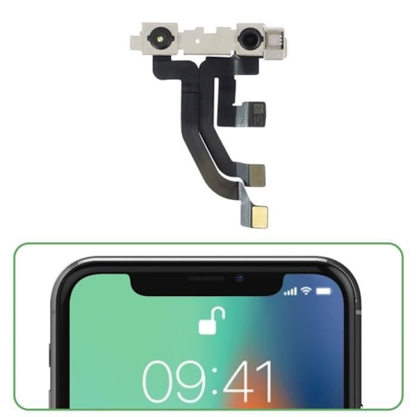 Frontkamera til Apple iPhone X Kompatibel Face ID Relife Sort