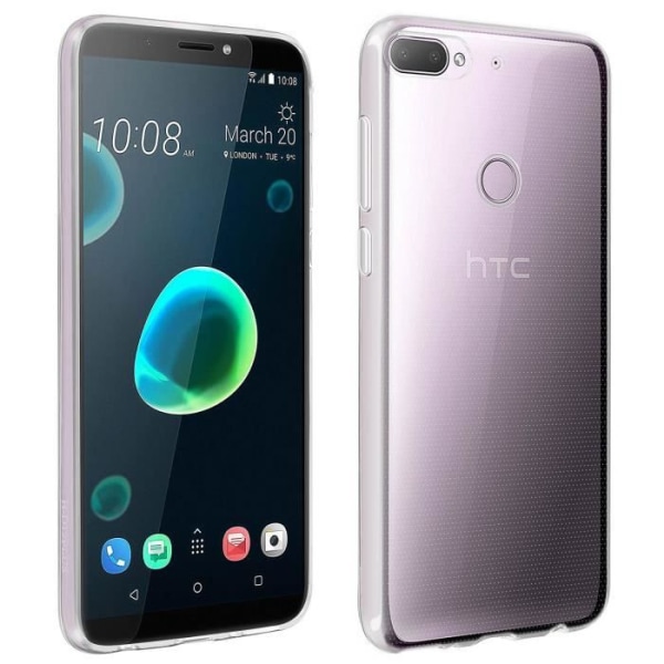 HTC Desire 12 Plus Fodral Skyddande mjuk silikon Ultratunn Transparent Vit