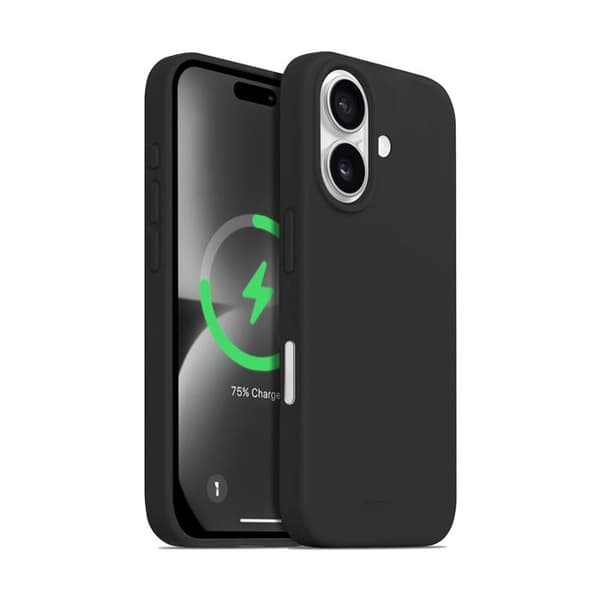 Beskyttelsesskal - Crong - iPhone 16 Plus - Sort - Semi-hård - MagSafe sort