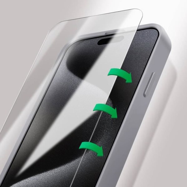 Härdat glas för iPhone 15 Pro 9H Hårdhet 4smarts Second Glass Transparent