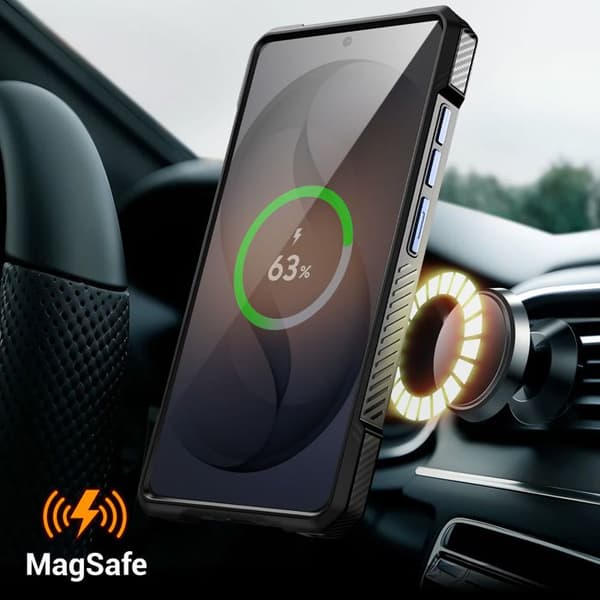 MagSafe-skal - SUPCASE - Galaxy S26 Ultra - Stötsäker 4,5 m - Magnetisk ringstöd - Blå Blå