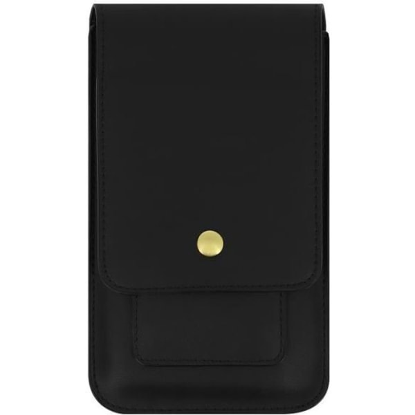 Smartphone bæltetaske - AVIZAR - Multipocket - Sort - Magnetisk - Halvstiv Svart