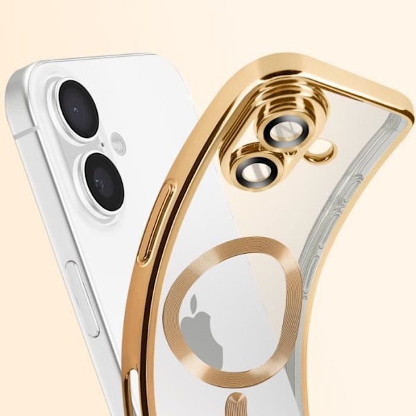 MagSafe Cover til iPhone 16 Silikone Gold Chrome Contour Gul