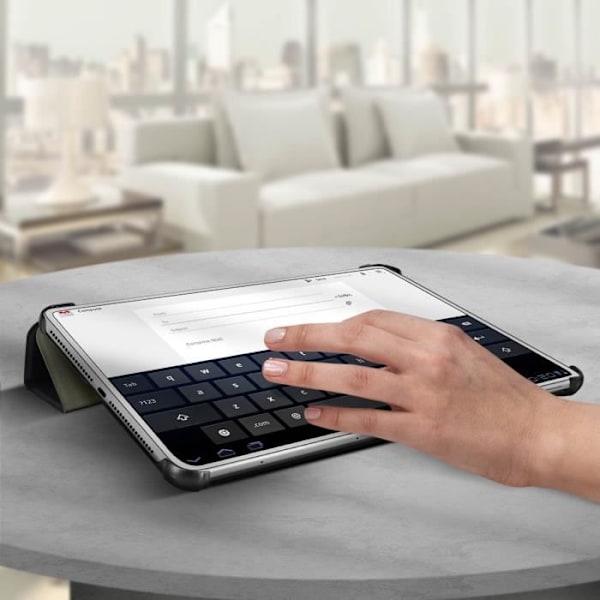 Hölster - Huawei - MatePad Pro 12.6 - Ekoskinn - Videostöd - Inbyggt tangentbord Svart