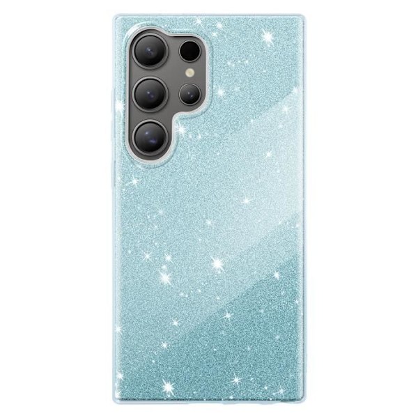 Coque Paillette til Samsung Galaxy S24 Ultra Ultra tynd Silikone Blå Blå