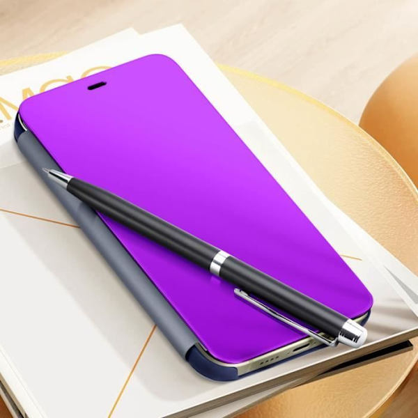 AVIZAR iPhone 15 Pro Max Fodral - Spegeleffekt - Stativfunktion - Lavendellila Lavendel