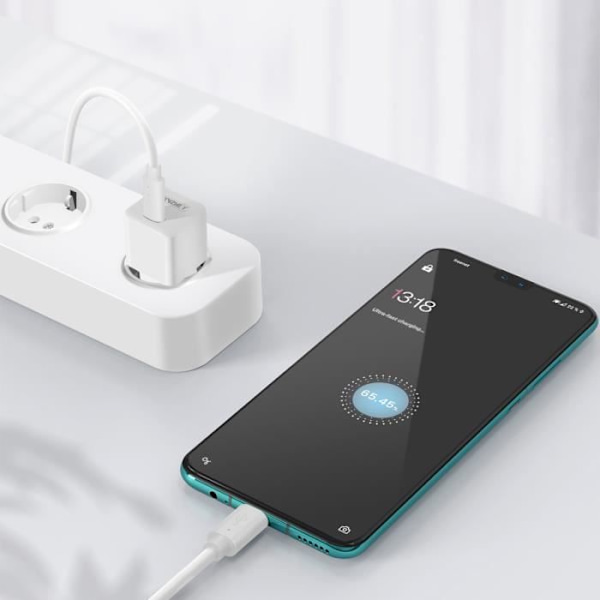 USB-C-laddare - AKASHI - SuperGaN 30W - Kompakt - Certifierad Ursprungsland Frankrike Garanti - Vit Vit