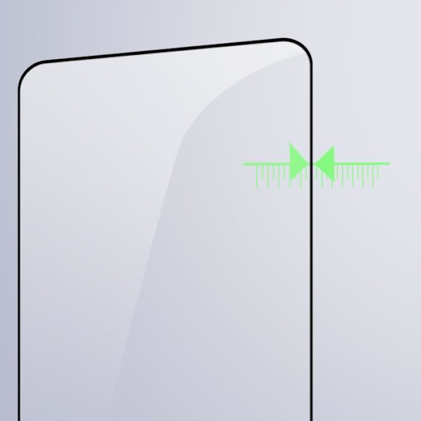 Hærdet glas til Honor 90 9H Hårdhed Anti-ridse Sort omrids Svart