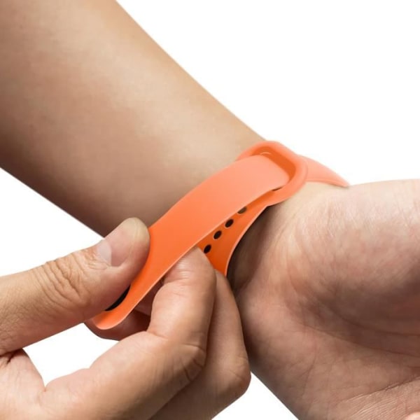 Armband för Xiaomi Mi Band 5/6/7 Silikon Soft Touch Vattentät Orange Orange