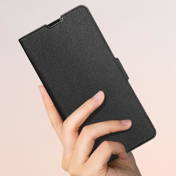 Fodral för OnePlus 12 och 12R - AVIZAR - Smal svart design - Korthållare - Videostöd Svart