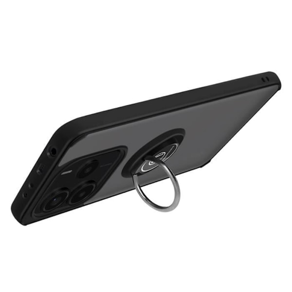 Coque för Xiaomi Redmi Note 14 5G med Video Stöd Ring Svart Svart