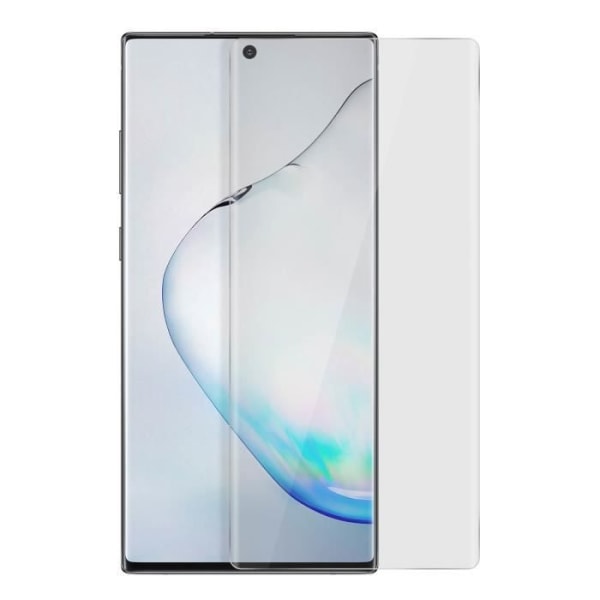Skærmbeskyttelse - AVIZAR - Galaxy Note 10 - Buet hærdet glas - Ultra-tynd - Optimal beskyttelse Transparent, vit