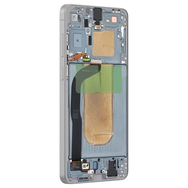 Ersättnings AMOLED Fullskärm för Galaxy S25 Edge Service Pack med Samsung Silver Chassi Grå