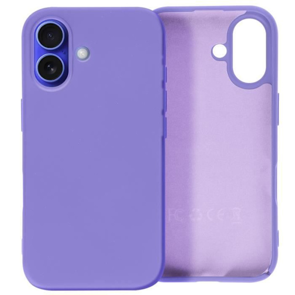 Fodral till iPhone 16 Plus - AVIZAR - Halvstyv Soft-touch Anti-fingeravtryck Lila Lila
