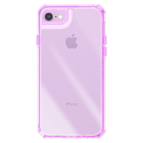 Coque för iPhone 7 / 8 / SE 2022 Bi-Material Design Texturerad Antirutscht Violet Lila