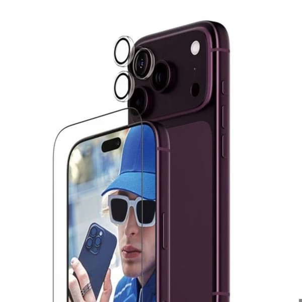 Skærmbeskyttelse til iPhone 18 Pro med Stødabsorberende Panzer Glass Transparent Kamera Vit