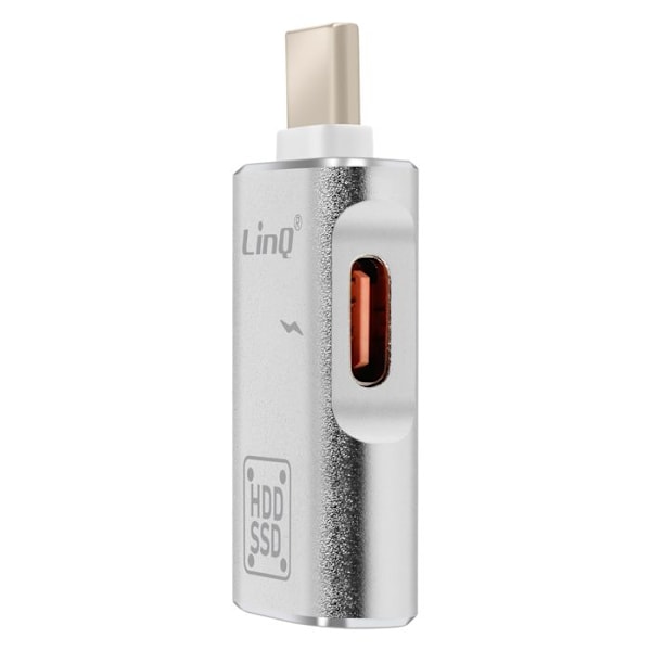 OTG USB og USB C til USB C Kompakt LinQ Sølv Grå