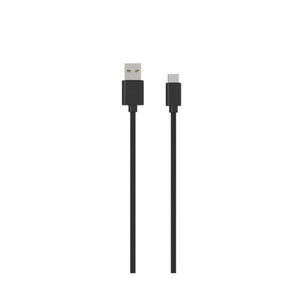 Opladnings- og synkroniseringskabel - JAYM - POP - USB-C til USB-A - 3A - 1,5m - Sort Svart
