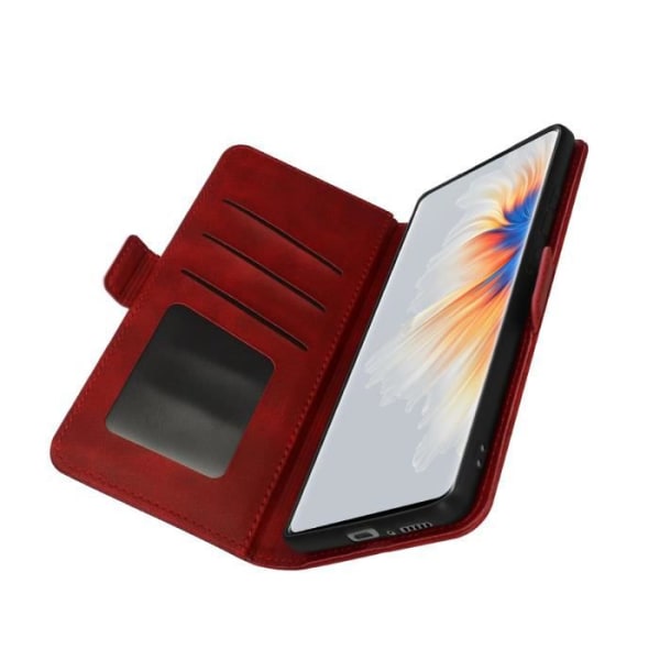Xiaomi Mix 4 Plånboksfodral Dubbel magnetisk flik Videohållare Röd