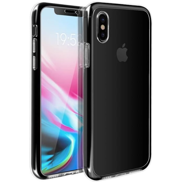 iPhone X / XS kuori - Täydellinen suoja - Ultra-läpinäkyvä - Geelisilicone - Kovakristalli Transparent